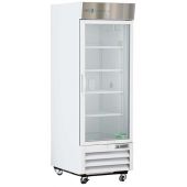 Standard Chromatography Refrigerator 23 Cu. Ft. Single Glass Door with microprocessor temperature controller, audible and visual high/low temp alarms, remote alarm contacts, one duplex outlet, one 2" access port and casters. Requires two (2) outlets. Warr