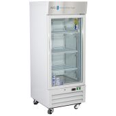 12 Cu. Ft. Single Glass Door Standard Controlled Room Temperature Cabinet with microprocessor temperature controller with audible and visual alarms, remote alarm contacts, keyed door locks, casters, and pharmacy refrigerator/freezer toolkit, temperature l