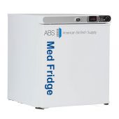 1.0 Cu. Ft, Freestanding Solid Left-hinged Door Premier Pharmacy/Vaccine Undercounter Refrigerator with microprocessor temperature controller with audible and visual alarms, digital temperature display, remote alarm contacts, NIST-traceable calibration, d