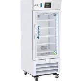 12 Cu. Ft. Premier  NSF/ANSI 456 Compliant Pharmacy/Vaccine Refrigerator Single Glass Door with microprocessor temperature controller with audible and visual alarms, remote alarm contacts, keyed door locks, casters, and pharmacy refrigerator/freezer toolk