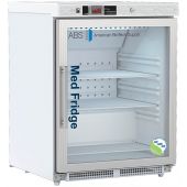 4.6 Cu. Ft, ADA Glass Door Refrigerator (Built-In) - NSF Certified with microprocessor temperature controller with audible and visual alarms, digital temperature display, remote alarm contacts, Freestanding thermometer with 3 year certificate of calibrati