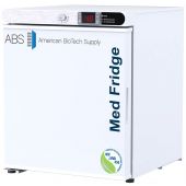 1 cuft. Pharmacy Refrigerator Countertop Solid Door Left Hinged Certified to NSF/ANSI 456. Two years parts and labor warranty, excluding display probe calibration + a 5 year compressor warranty