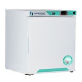 Corepoint Scientific White Diamond Series Countertop Refrigerator, Freestanding, 1 Cu. Ft., Solid Door, Left Hinged