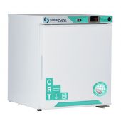 Corepoint Scientific White Diamond Series Controller Room Temperature Cabinet, 1 Cu. Ft., Free Standing, Glass Door, Left-Hinged