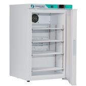 Corepoint Scientific White Diamond Series Undercounter Refrigerator, Freestanding, 2.5 Cu. Ft., Solid Door