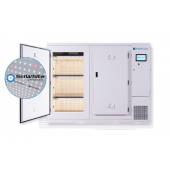 Arabidopsis  Plant Growth Chamber -  (95.9" wide), with (3) tiers of horizontal SciWhite enhanced with Red 660nm LED lighted shelving (575 µmoles/m2/s of light irradiance measured at 6” from the LEDs, standard dimmable from 10%-100% in 1% increments).  Ch