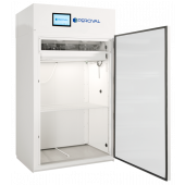 High Lighting Output Plant Growth Chamber - 41 series (41" wide), with (1) tier of horizontal SciWhite enhanced with Red 660nm LED lighted shelving (1600 µmoles/m2/s of light irradiance measured at 6” from the LEDs, standard dimmable from 10%-100% in 1% i