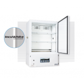 Biological Incubator - benchtop model, with (3) tiers of horizontal LED lighted shelving (125 µmoles/m2/s of light irradiance measured at 6” from the LEDs, standard dimmable from 5%-100% in 1% increments) Temp Range: Lights on:  5C-44C +/- .5C or Lights o