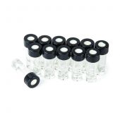 1.0ml Micro-Vial,Accuform, Borosilicate Glass, Screw Thread Graduated, With Open Top Closure Pack of 12