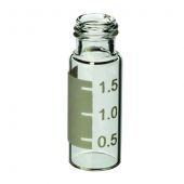 Restek 2ml clear 9mm short-cap vials, screw-thread with white graduated marking spot; 2.0 mL, 12 x 32mm; caps sold separately; 1000/pkg.