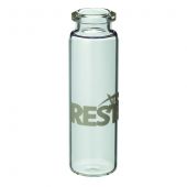 Restek headspace crimp vials, 20ml, clear, 23x75mm, rounded bottom, does not include crimp tops, pkg/1000.