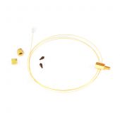 EZ No-Vent Connector Kit, for Agilent 5971/5972/5973 or 5975 GC/ MS. 0.4 mm ID adaptor ferrules for capillary column (2); 0.4 mm ID ferrules for transfer line (2); 100 µm deactivated transfer line (3 ft); column plug; column nut