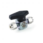 Valve, Sulfinert, Plug Valve, 2-Way, Straight 1/4" Fittings