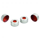 Aluminum Seal w/Septa, 13mm Silver PTFE/RedRubber Pack of 1000