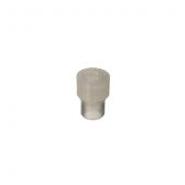 Restek conical snap plug, 8mm with starburst, clear; pkg/1000.
