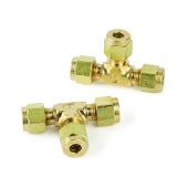 Parker Fitting, Brass, 1/4" Tee Pack of 2
