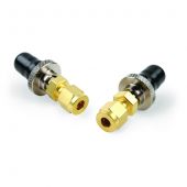 Restek Click-On Trap Connectors, ¼" brass connectors; pkg/ 2.