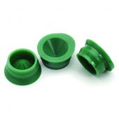 Versa Vial, 12mm, Green Polyethylene Plug, 100pk