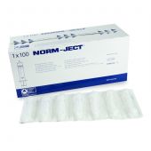 Norm-Ject Plastic Syringe, 20mL Luer Lock Tip 100pk