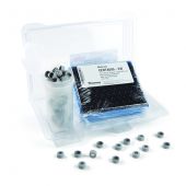 Certified Vials, Unassembled 2mL Amber Vial w/Marking Spot and Bonded PTFE/Silicone Slit Septa, 100pk