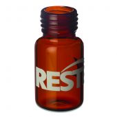 Headspace Vials, 10mL (22x45) Screw Thread, Amber Glass, 100-pk Rounded Bottom