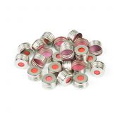 Headspace Vial Caps, 18mm Magnetic Screw Thread Cap with PTFE/Red Chlorobutyl, 1000-pk