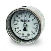 Gauge, Vacuum/Pressure, 30" to 15 psig compound 1/8" NPT CBM, 2" diam, SS