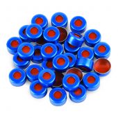 Vials, Crimp Seal, 11mm Blue PTFE/RR Pack of 100