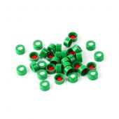 Caps, Short Screw, 9mm Green PTFE/Sil Pack of 100