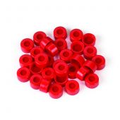 Caps, Short Screw, 9mm Red PTFE/Sil/PTFE Pack of 100