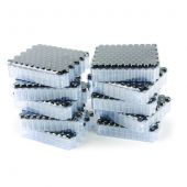 Restek 8/425 screw thread, unmarked vials with septa and caps; pre-assembled; 0.045" red PTFE/silicone septa; 2.0mL; pkg/1000.