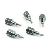 Restek Ultrashield® UHPLC pre-column filter; extend column life; universal fit for any column brand; leak-tight to 15,000psi; 0.5µm titanium filter in SS body with PEEK ferrule; 5-pk.