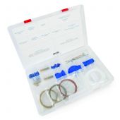 Restek HPLC Survival Kit; PEEK. contains: PEEK column connector (beige, round body), 10-pk; PEEK tubing, 1/16" OD x 0.005" ID x 3 m (red stripe), ea.; PEEK tubing, 1/16" OD x 0.007" ID x 3 m (yellow stripe), ea.; PEEK tubing, 1/16" OD x 0.010" ID x 3 m (b