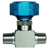 Restek Sample Cylinder Valve UHP, Stainless Steel; 1/4" Male NPT x 1/4" Male NPT; 5000 psig pressure rating; each.
