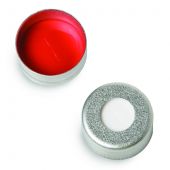 Aluminium Crimp Seals - 11mm, Silver seal PTFE/silicone w/slit 1000/pk