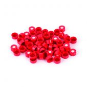 Caps, Short screw, 9mm, Red, PTFE/Silicone w/slit 1000/pk