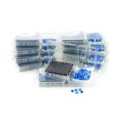 2ml Screw Thread Vial Kit, Amber w/Grad Marking Spot 9mm, Blue PTFE/Silicone Liner 1000-pk