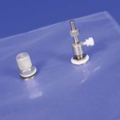 Tedlar Bag w/ Push/Pull Valve & SS Septum Fitting 1 Liter capacity, 7" x 7", 10-pk PK