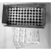 Shimadzu 40 mL VOA Vials, includes screw cap lid and septum. Septum is 1.525 mm thick silicone rubber. 72vials/pkg.