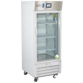 12 Cu. Ft.  Single Glass Door TempLog Premier Laboratory Refrigerator. Touchscreen controller. 1-10°C. Warranty: 3/5; Three year parts and labor warranty, plus an additional two year compressor parts warranty.