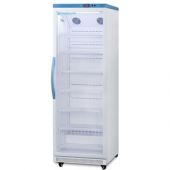 18 Cu.Ft. Upright Glass Door Vaccine Refrigerator. Temperature Range: 2 to 8ºC. Warranty: 2 years parts and labor/5 years compressor.