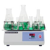 Amerex 828 Open Air Shaker without platform. Speed range: 40-400rpm; 25mm orbit; timer up to 99hrs59min; digital display; auto resume feature; requires but does not include a platform and clamps for operation. 120V. *2-year warranty*