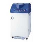 Amerex Model HG-80 autoclave. 80L; 105° to 135°C operating range; floor model; selectable steam exhaust rate; automatic lid opening/closing; agar sterilization and melting modes; digital display; sterilization timer: 1-300 min; 15L steam condenser; cultur