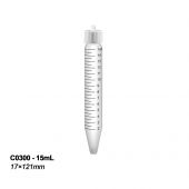 High Speed Centrifuge Tube, 15mL, Conical Bottom, 50,000xg Max RCF, Graduated w/ Screw Cap and Gripping Tab, Resealable Bag, 12/pk