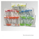 Benchmark Spectratube Centrifuge Tubes with rainbow caps, PP, 15ml, sterile, 25 per bag - qty 500.