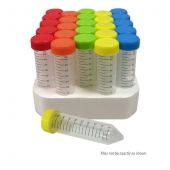 Benchmark Spectratube Centrifuge Tubes with rainbow caps, 50ml, sterile, 25 per foam rack qty 500.