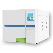 Benchmark BioClave™ Mini Research Autoclave. Chamber volume: 8L. Preprogrammed to meet basic sterilization needs. Temperature setting: 121°C or 134°C. Sterilization time is fixed. Includes a mechanical and electrical safety interlock. Supplied with two tr