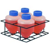 Rack for 4 x 500mL centrifuge tubes, plastic coated wire, autoclavable, 1/ea
