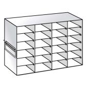 Custom BioGenic Systems Upright Freezer Rack, 24-Box Capacity (4 Long 6 High) for Standard 2" boxes. Corrosion resistant Stainless Steel, Including Handles.