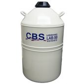 Custom Biogenic Systems LAB-50 Series Dewer. Light weight aluminium with spill free transportation. Performance: LN2 Capacity (L): 50, Static Evaporation Rate (L/Day): 0.45, Weight Empty lbs(kg): 34 (15), Weight Full lbs(kg): 123 (56). Neck Opening: inche